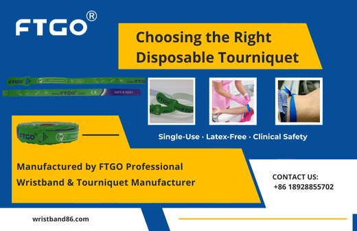 blue green disposable tourniquet for clinical use