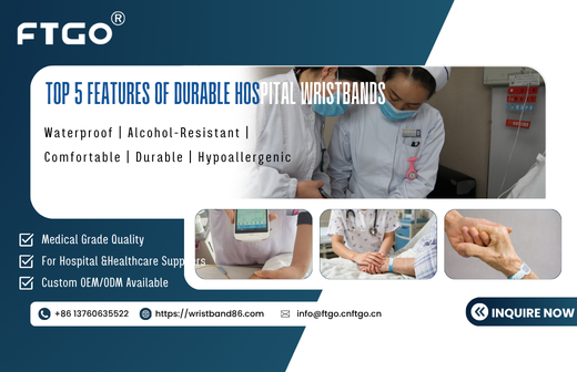 Durable hospital wristbands with waterproof and alcohol resistant features