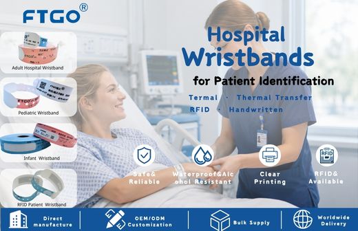 Hospital wristbands for patient identification