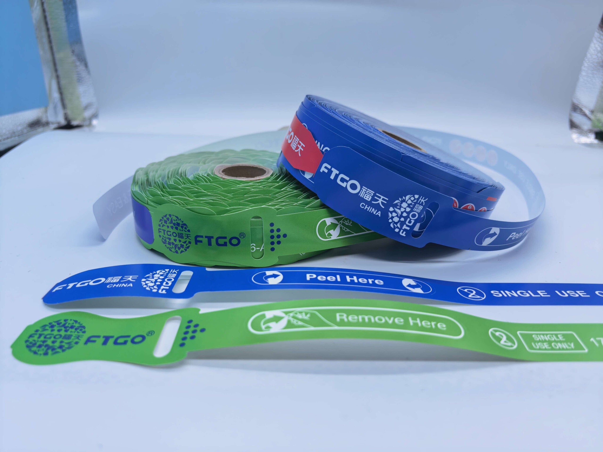 Close-up of disposable tourniquet design and material features